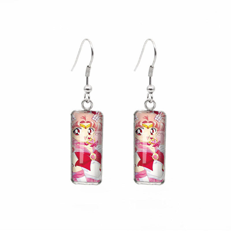 Alloy cartoon beautiful girl warrior earrings (Minimo de compra 5) MYA-XiangL091