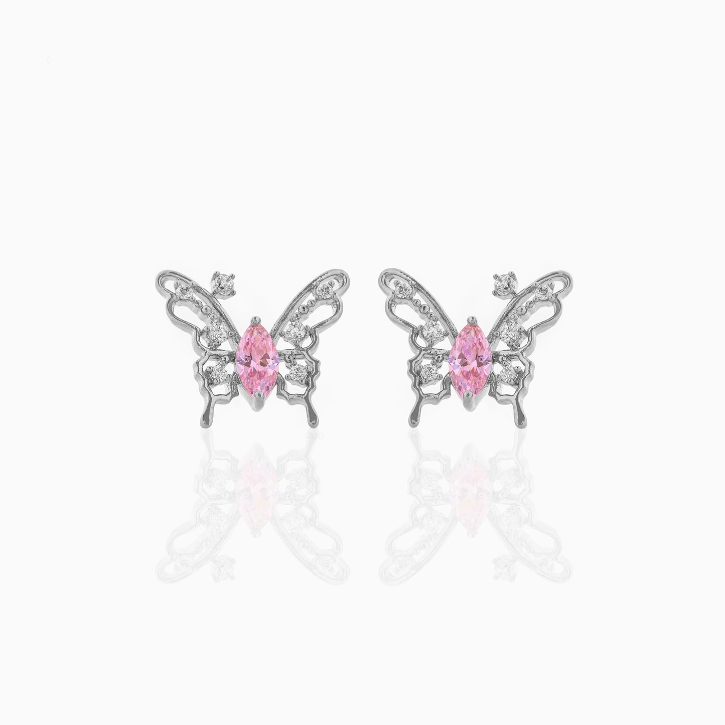 Alloy hollow butterfly earrings (Minimo de Compra 2) MIC-WuB003