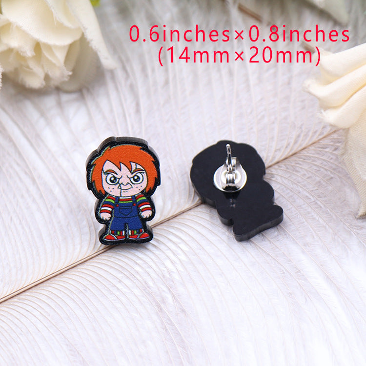 Acrylic Halloween Fashion Earrings (Minimo de compra 5) MIC-XiaoY038