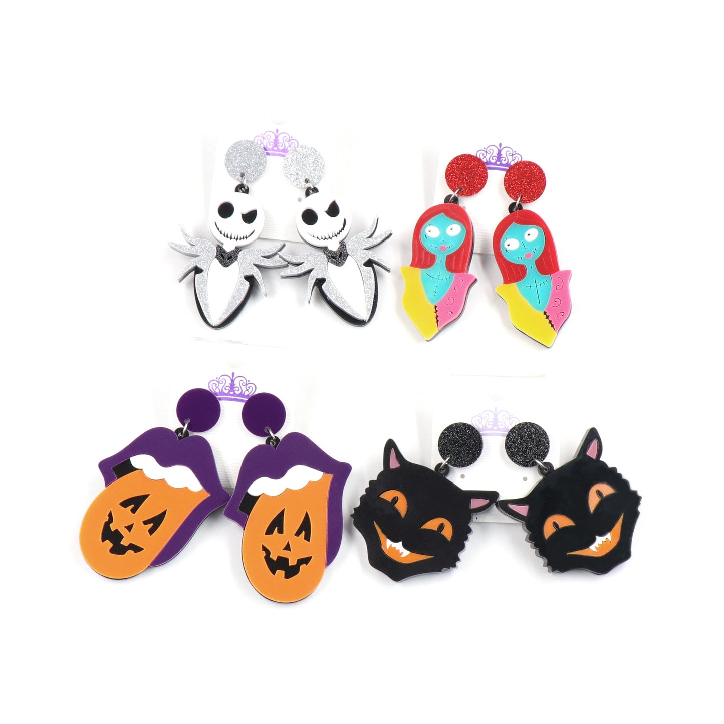 Acrylic Halloween Jack Tongue Cat Ear Studs (Minimo de compra 5) MIC-XiaoY044