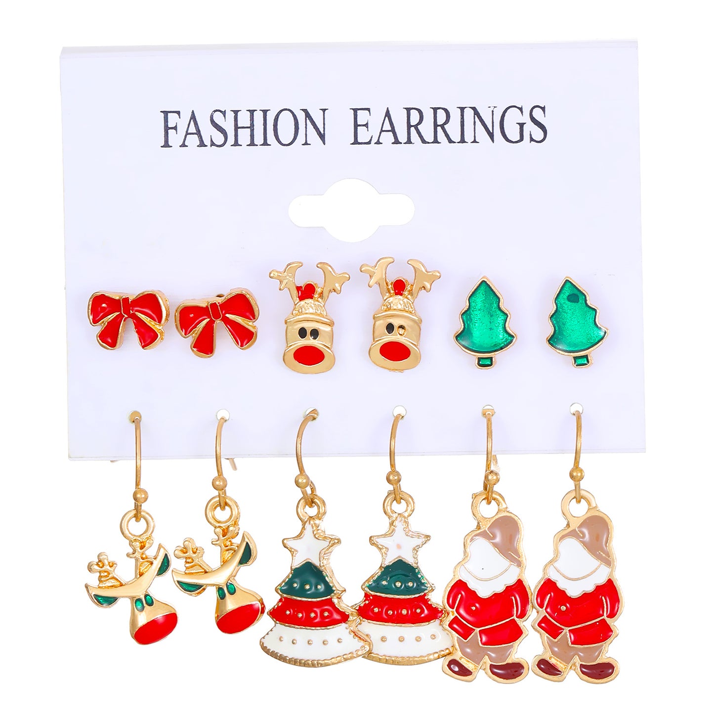 Alloy Christmas Bell Elk Earrings (Minimo de Compra 2) MYA-MiaoY094