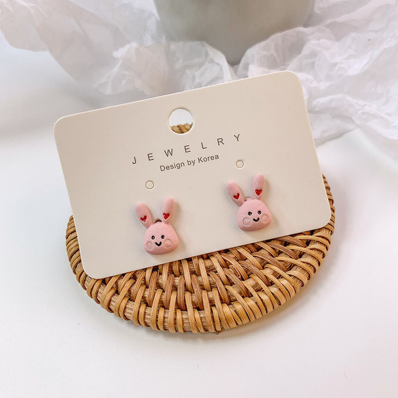 Alloy Pink Love Little Rabbit Ear Clip (Minimo de Compra 2) MIC-KaiT002