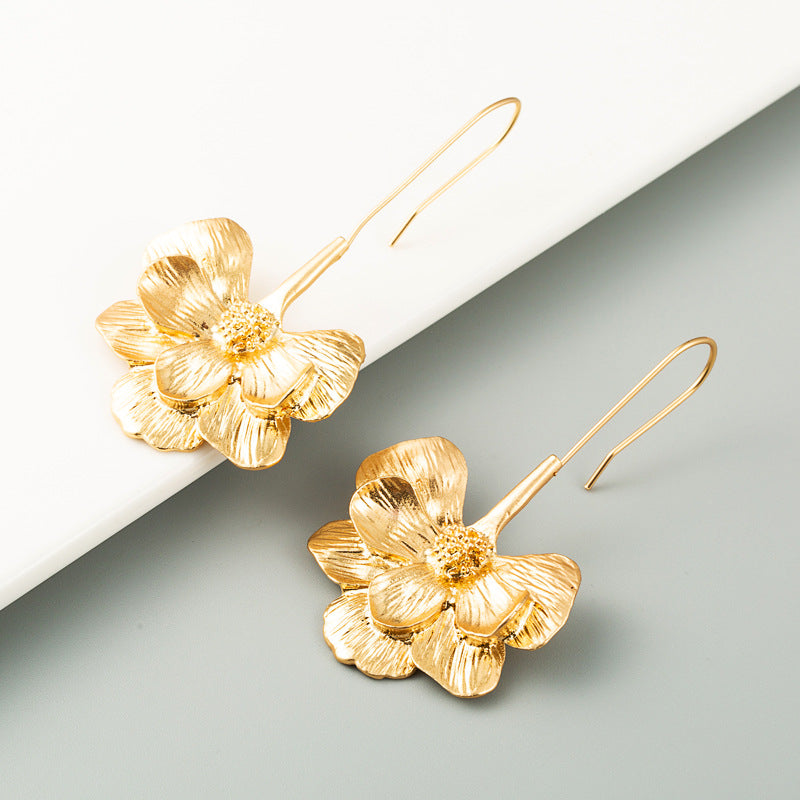 Alloy New Fashion Long Flower Earrings (Minimo de Compra 2) MIC-HeM005