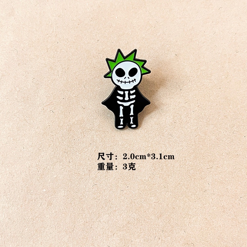 Alloy pumpkin skull crest brooch (Minimo de compra 6) MIC-ShengM004