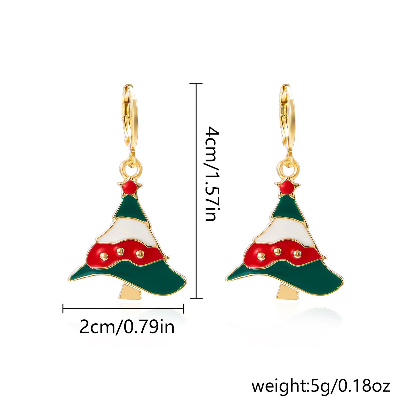 Asymmetric alloy Santa Claus earrings MIC-ChuY010