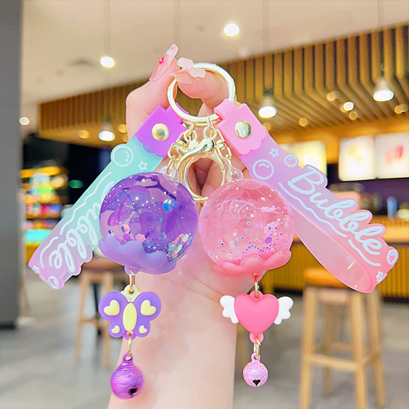 of Oil Flowing Sand Liquid Acrylic Keychains (S) MIC-YDao080