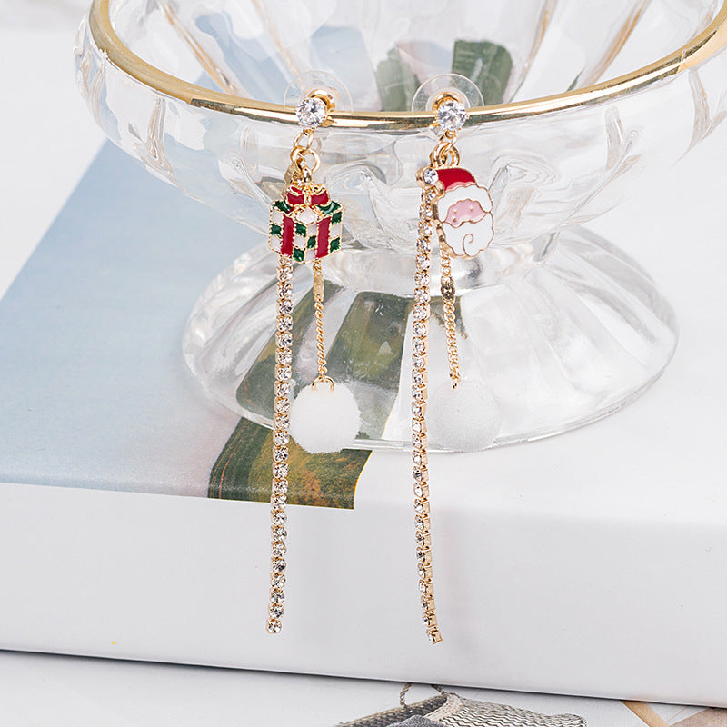 Alloy Sweet Christmas Earrings MYA-QingH013