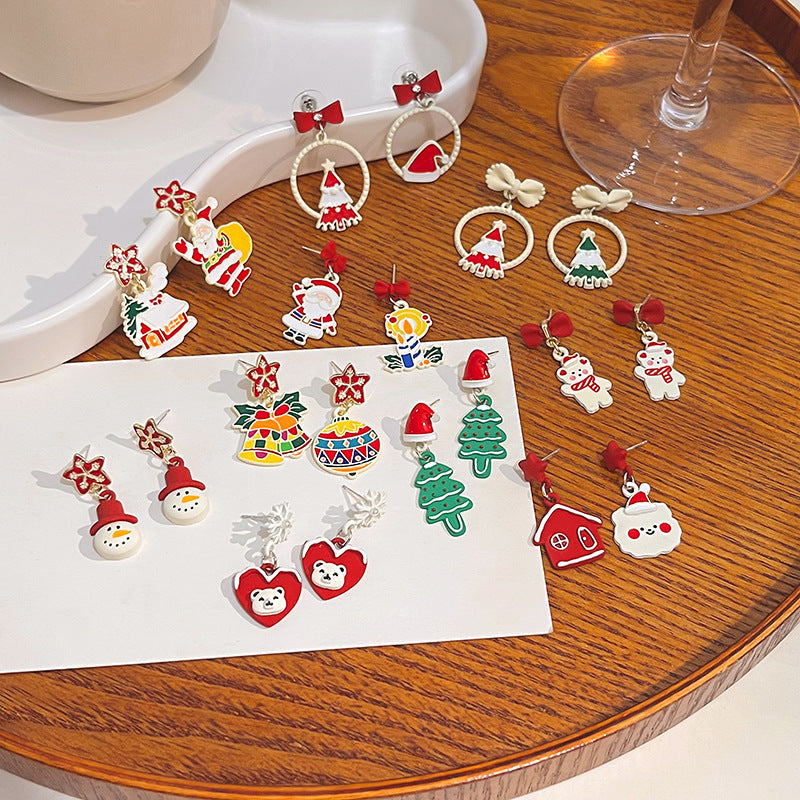 Alloy Christmas New Cartoon Earrings MYA-QingH010