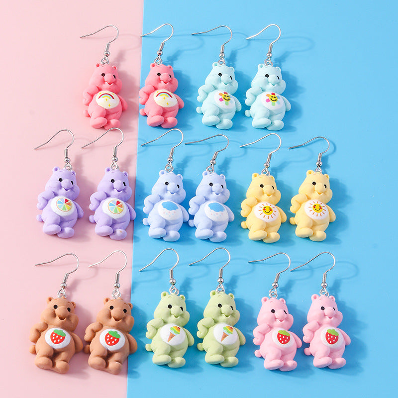 Alloy new cute little bear earrings MIC-YueS013