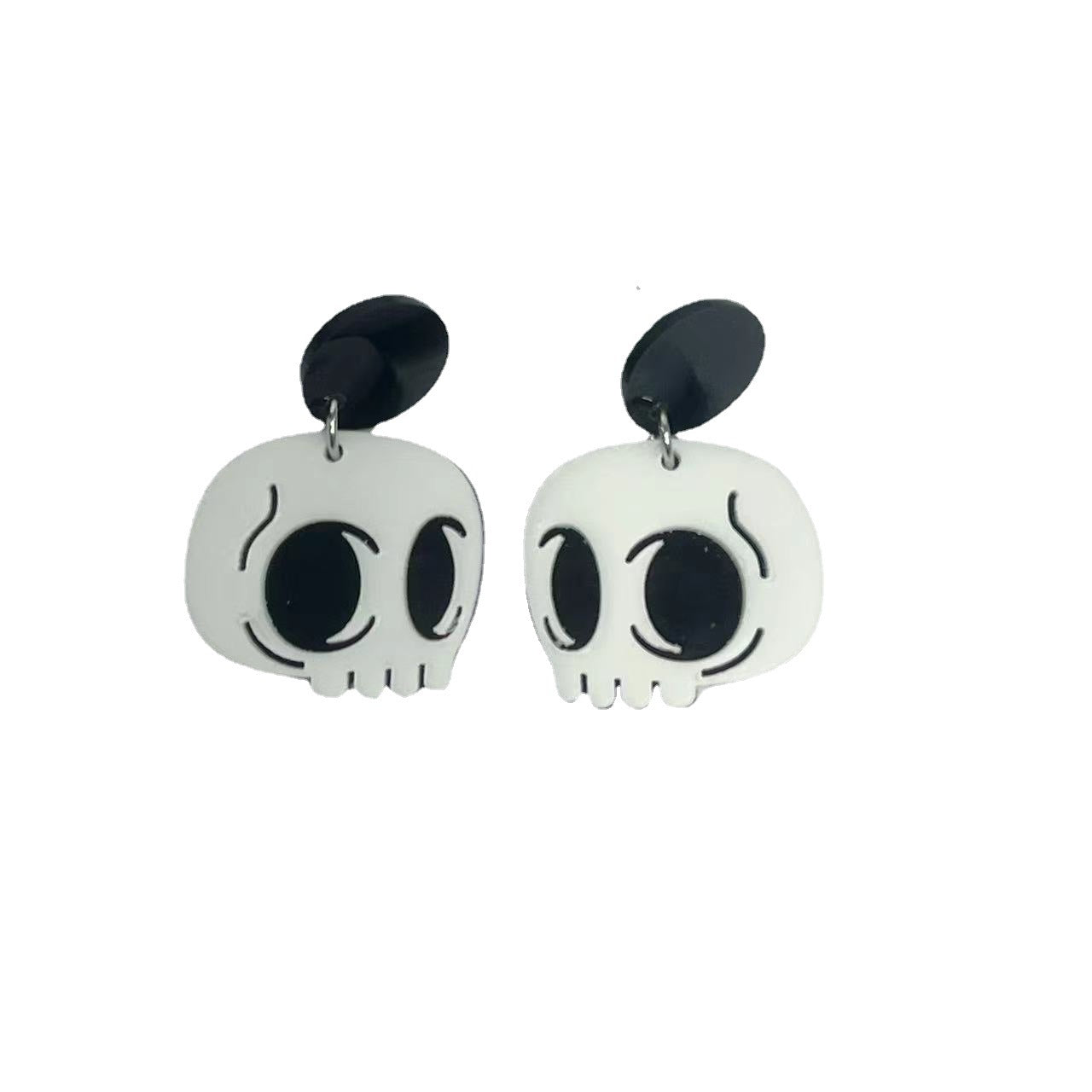 Acrylic Halloween Skull Earrings (Minimo de Compra 2) MYA-JiuT014