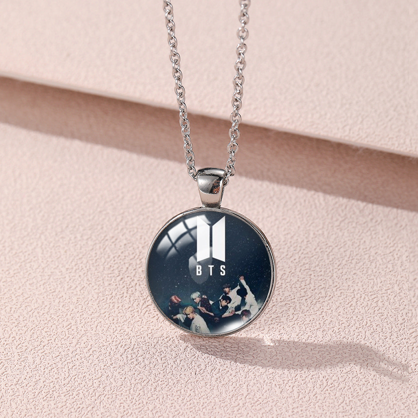 Alloy Time Gem Round Necklace MYA-XiangL030