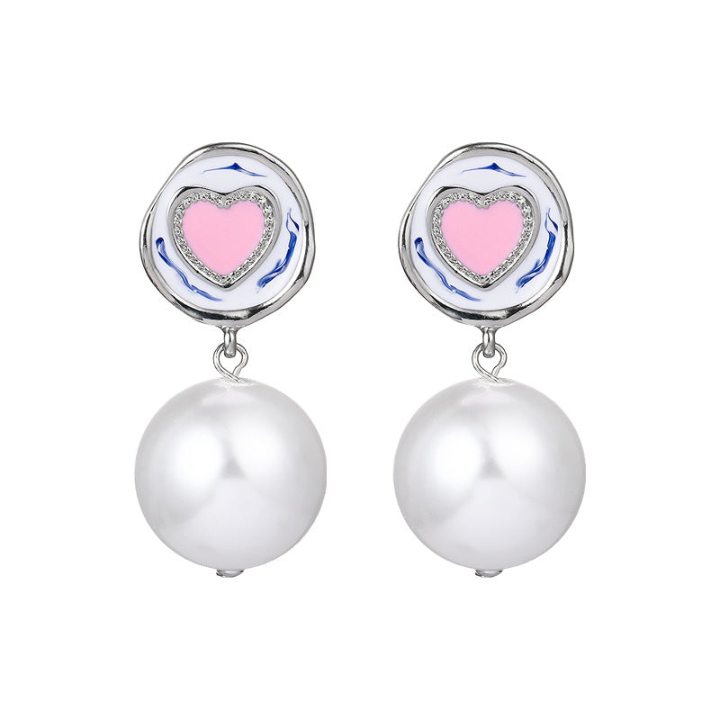 Alloy Love Pearl Imitation Ear Clip (Minimo de Compra 2) MIC-ShangY001