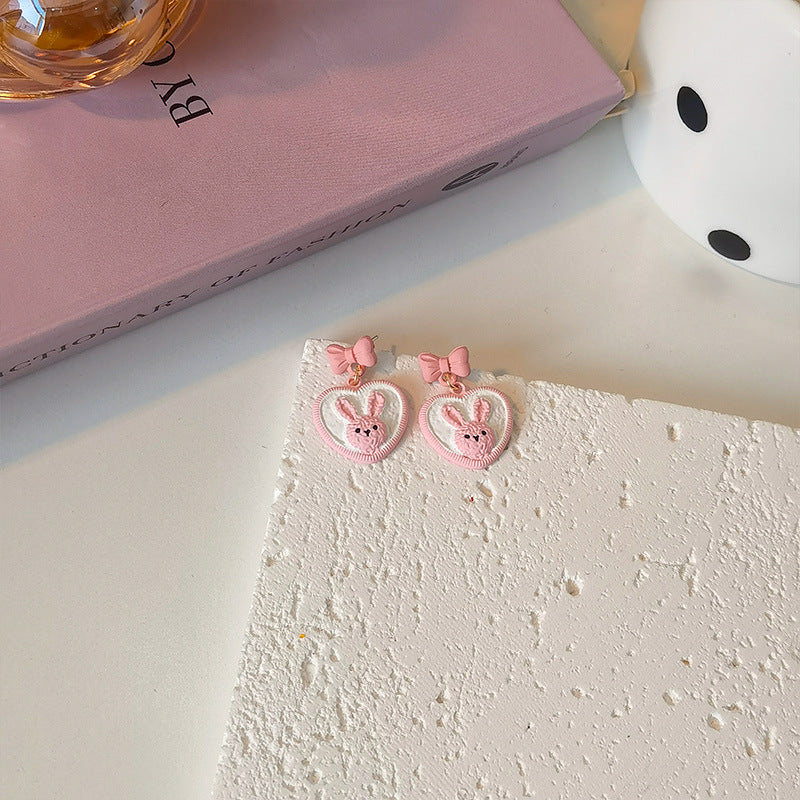 Alloy cute rabbit earrings MIC-JiuY017