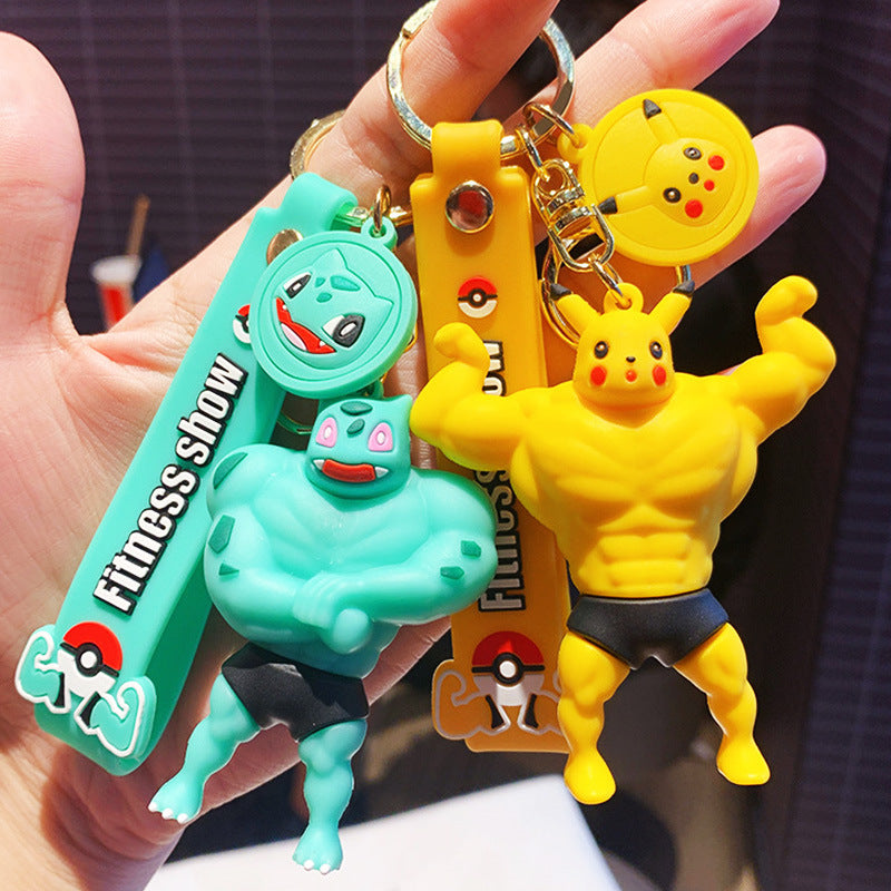 PVC cartoon muscle keychain MIC-ZhiC004