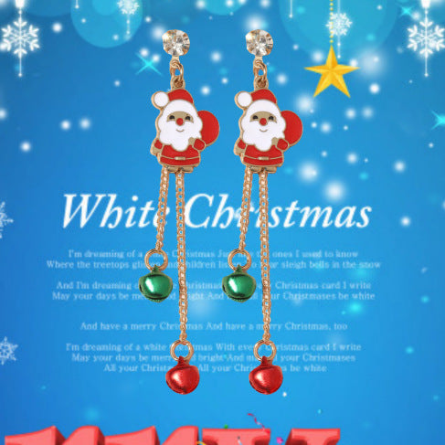 Acrylic Christmas Santa Claus Earrings MIC-JunJ020