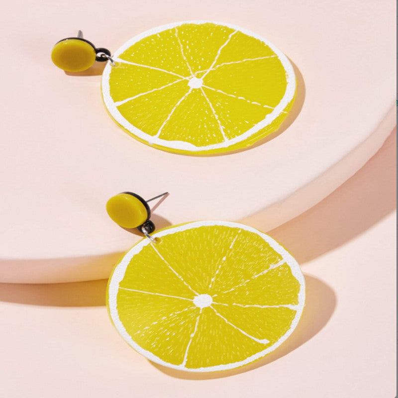 Acrylic board fruit earrings MIC-KaiQ003