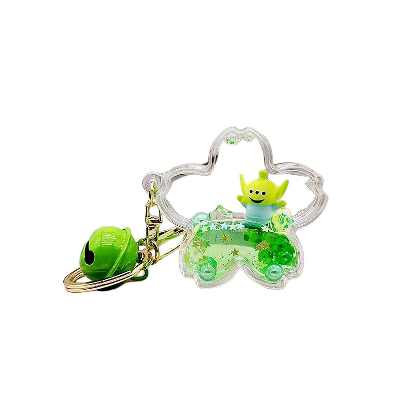 PVC cartoon floating oil keychain MYA-DMF007