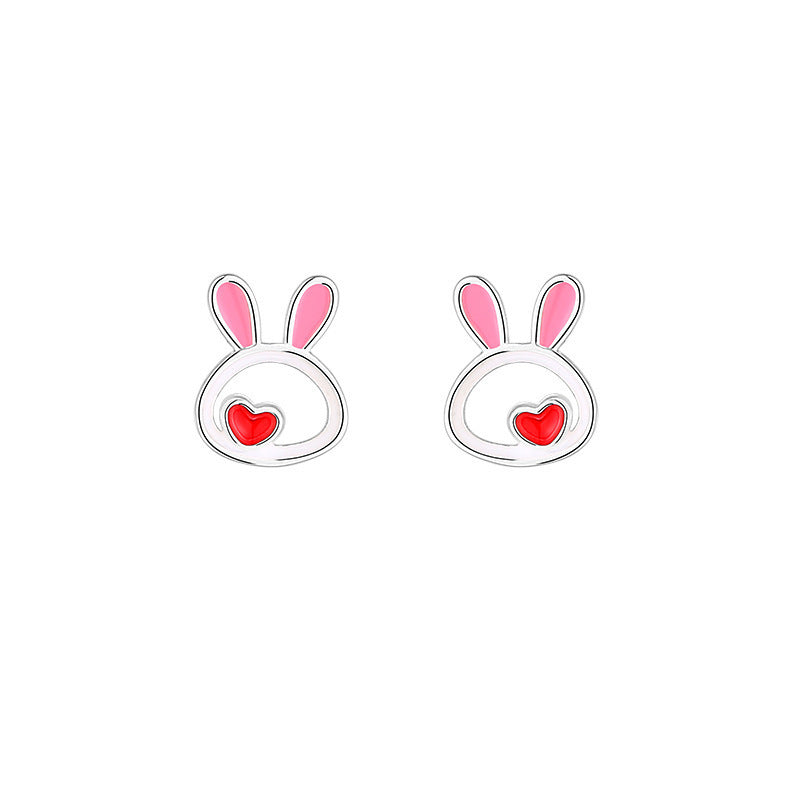 Alloy cute and fashionable little rabbit earrings MIC-FanY004