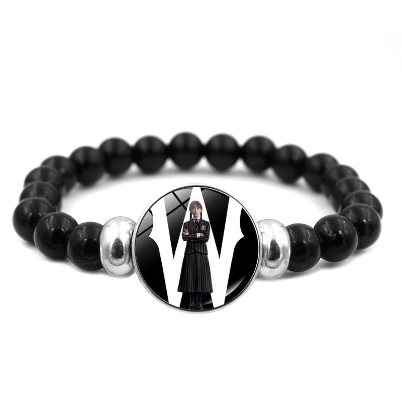 alloy versatile black beaded bracelet MIC-BT-JiaY008