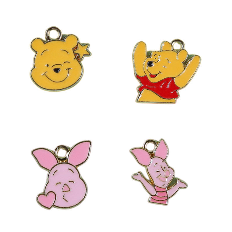 Alloy cartoon Winnie Bear Pijie Pig accessories (Minimo de compra 10) MIC-ZeY005