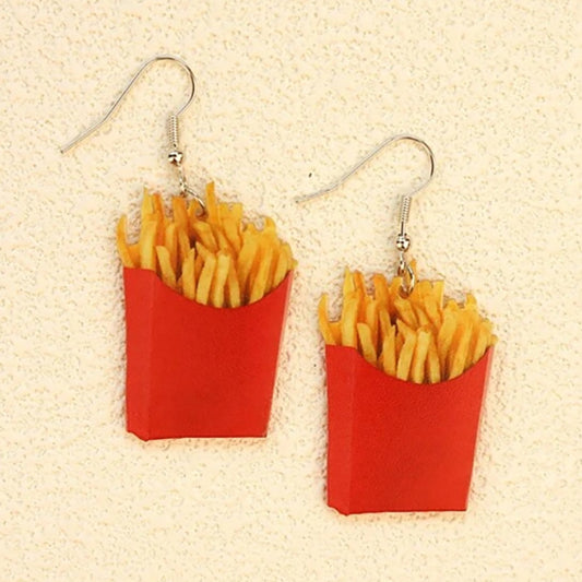 Acrylic Mini French Fries Earrings MYA-LingX005