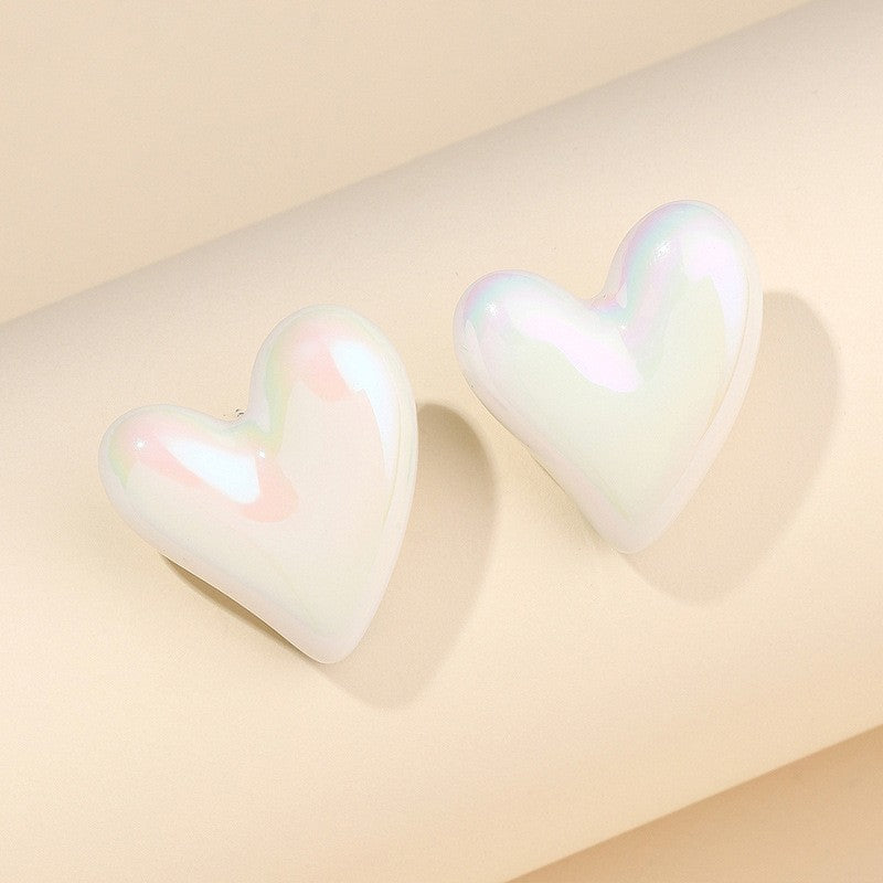 Alloy Candy Color Half Round Earrings (Minimo de Compra 2) MYA-ShangH012