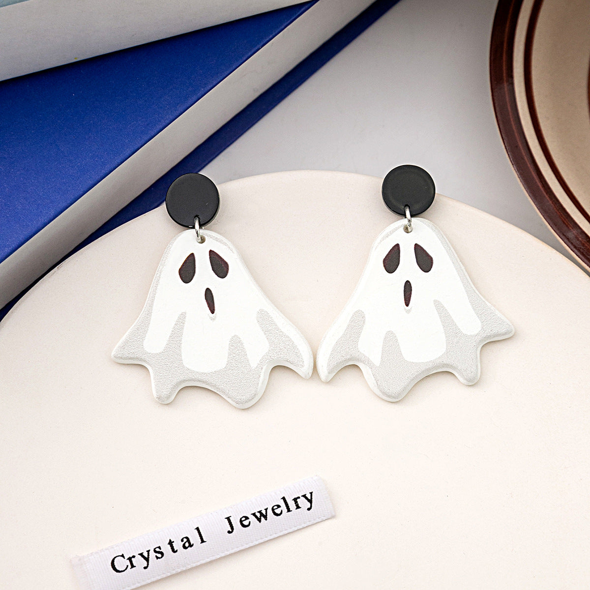 Acrylic bandage pumpkin head earrings MIC-HongC030