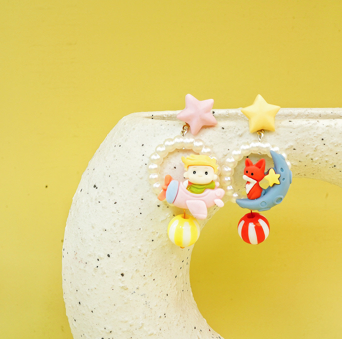 Alloy Little Prince Cartoon Earrings MIC-XNWE011