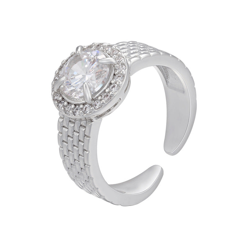 MYAropaved Zirconia Strap Ring MYA-JuC007