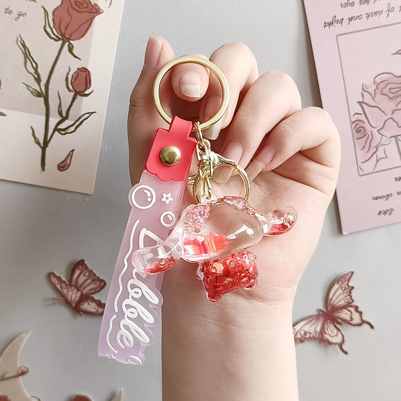 Cartoon Transparent Acrylic Oil Keychain JWE-KC-MeiY007