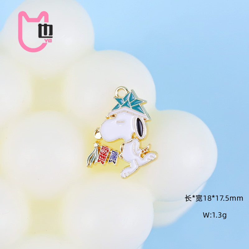 Alloy Dumb Snoopy Dog Accessories (Minimo de compra 10) MIC-ZeY001