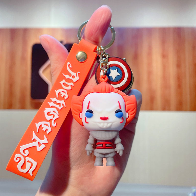 PVC horror clown keychain MIC-JinG050