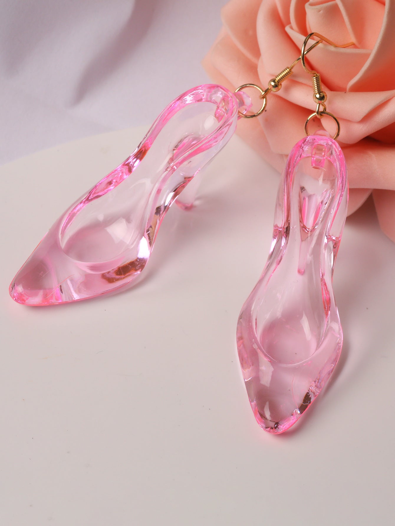 Transparent alloy high heels earrings MYA-XinT018