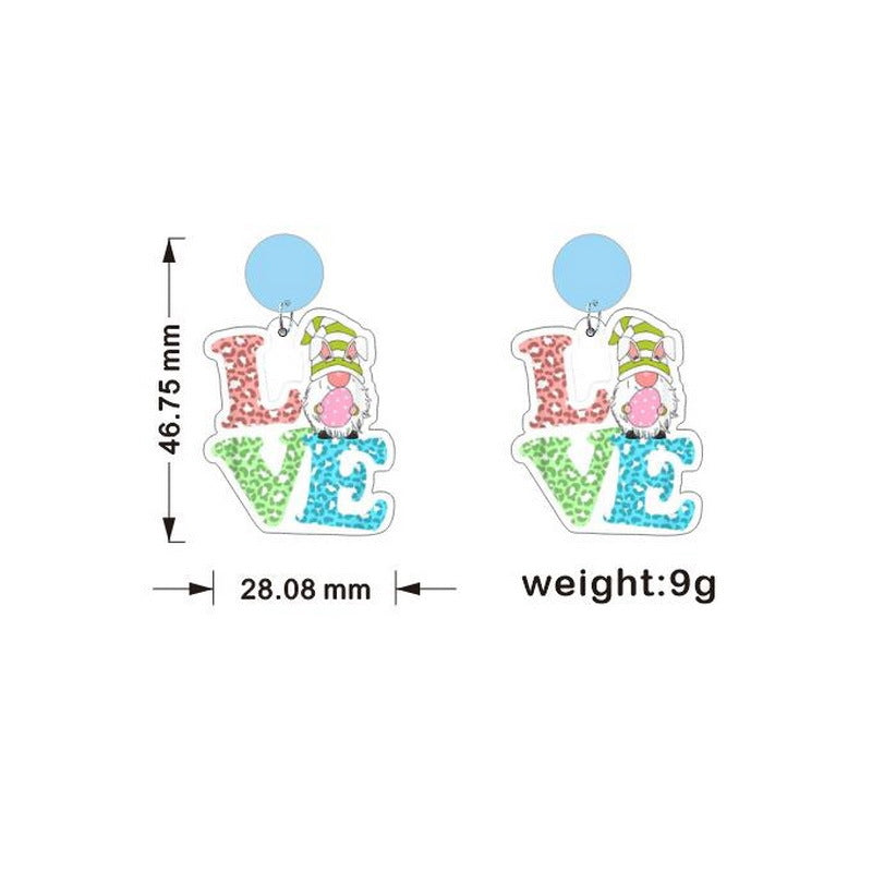 Acrylic truck egg dwarf earrings MYA-XueP144