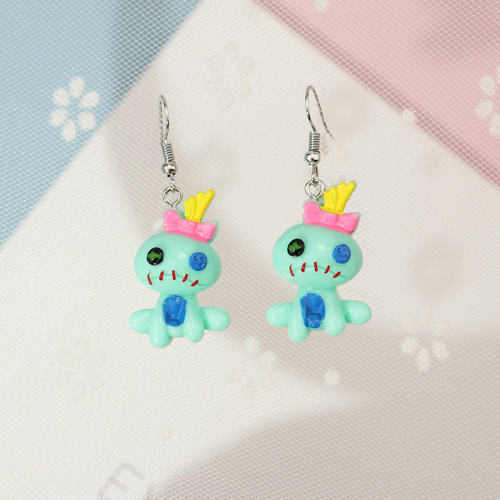 Acrylic Cartoon Star Kabi Earrings MIC-NiQ041