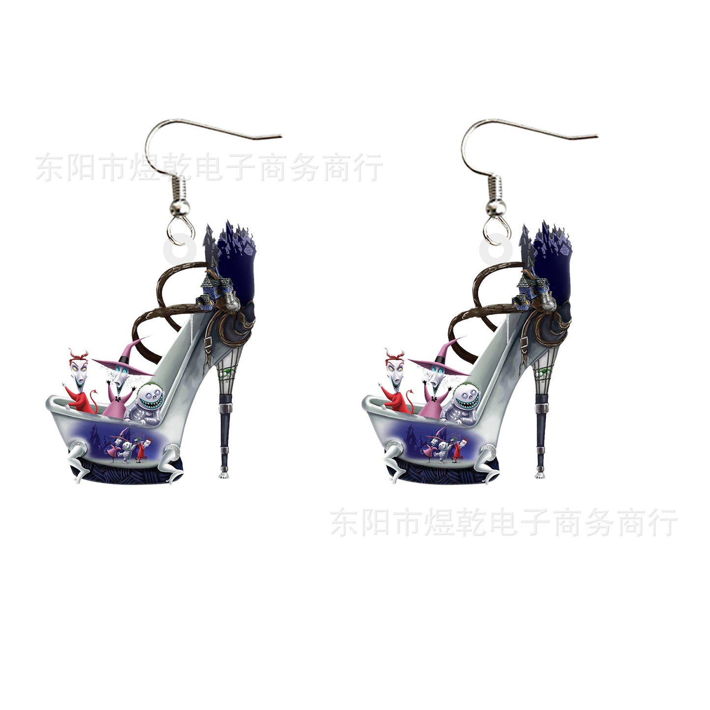 Acrylic cartoon Christmas horror night earrings (Minimo de Compra 10)  MIC-YuQ007