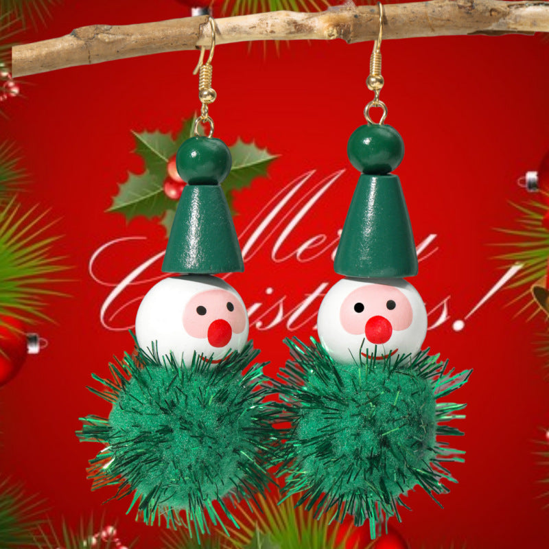 Acrylic Christmas Ball Clown Earrings MIC-JunJ019