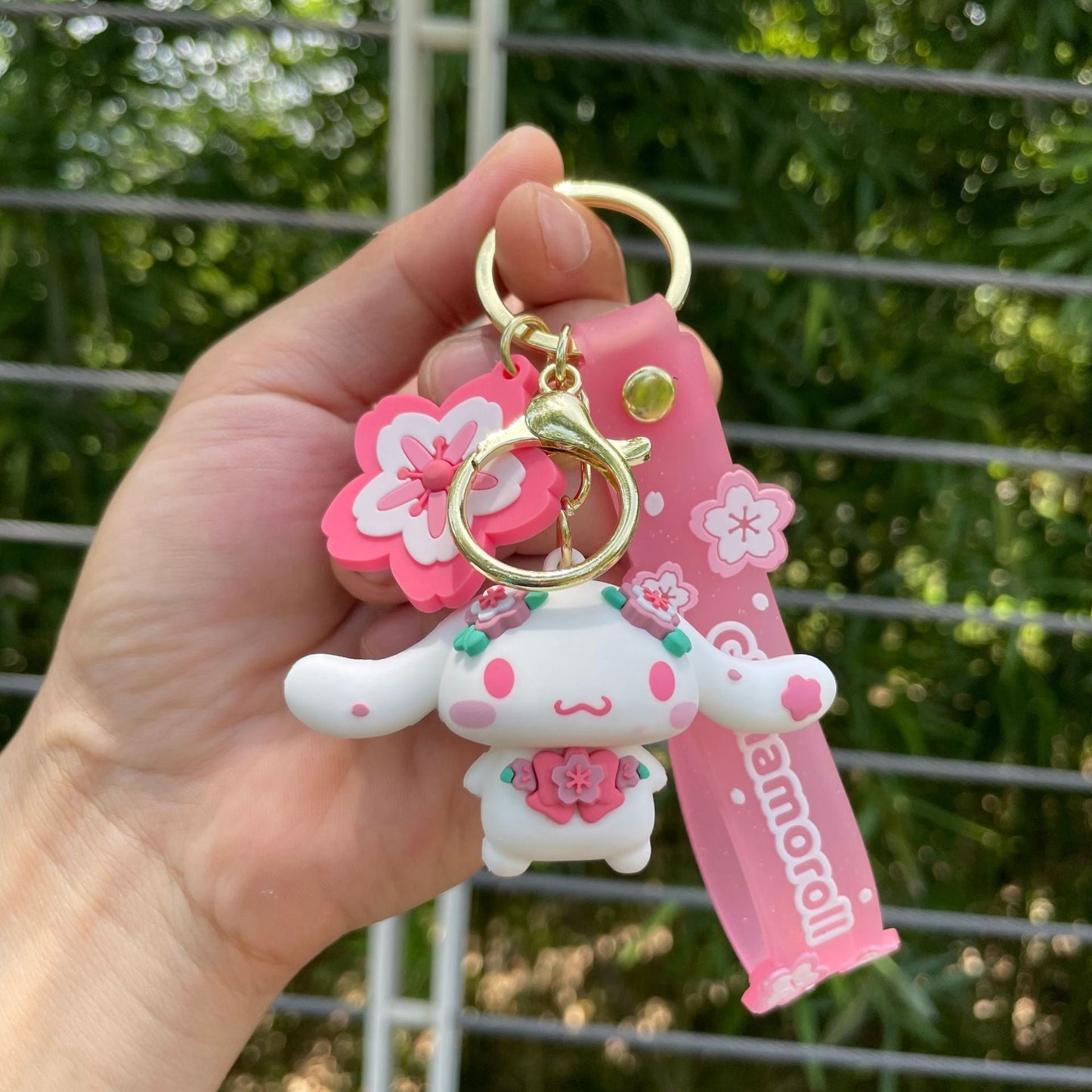 PVC pink cherry blossom KeychainMinimo de compra 2 MIC-YaoP006