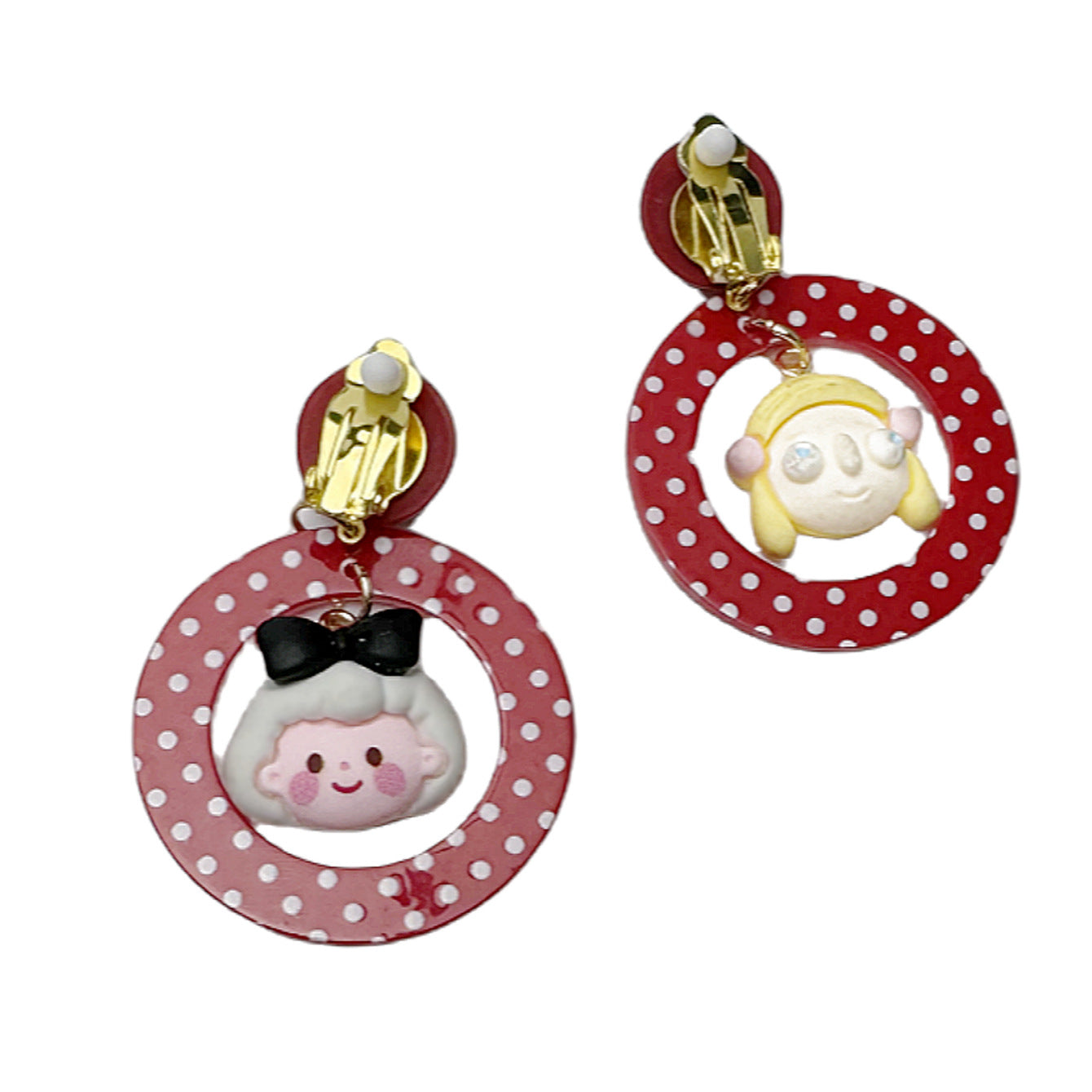 Alloy resin cute hollow earrings (Minimo de compra 5) MIC-AoY016