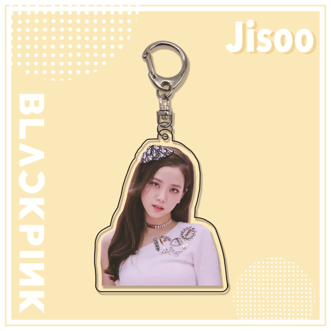 Acrylic pink ink double-sided blackpink keychain (Minimo de Compra 2)  MIC-ManM011