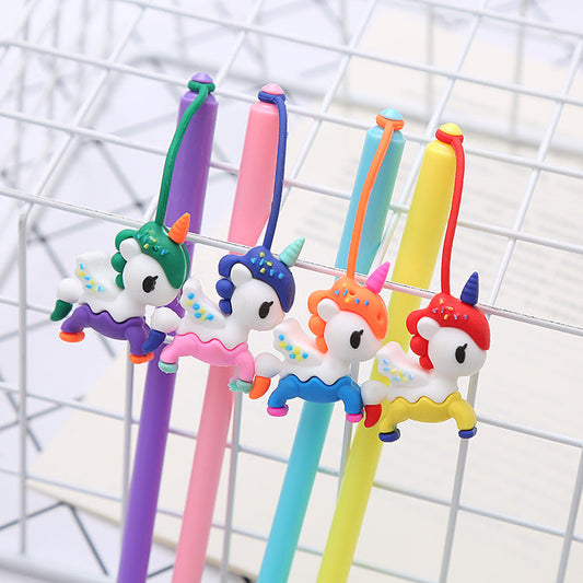 Cartoon Pony Silicone Plastic Ballpoint Pen Liuj013