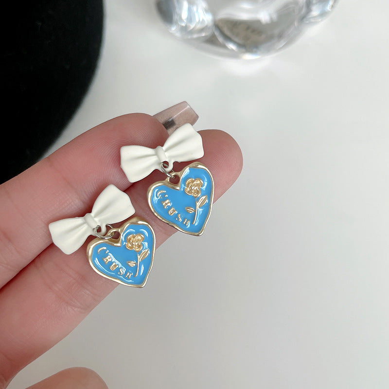 S925 silver needle blue Joker Earrings Minimo de compra 2 MIC-LSY002