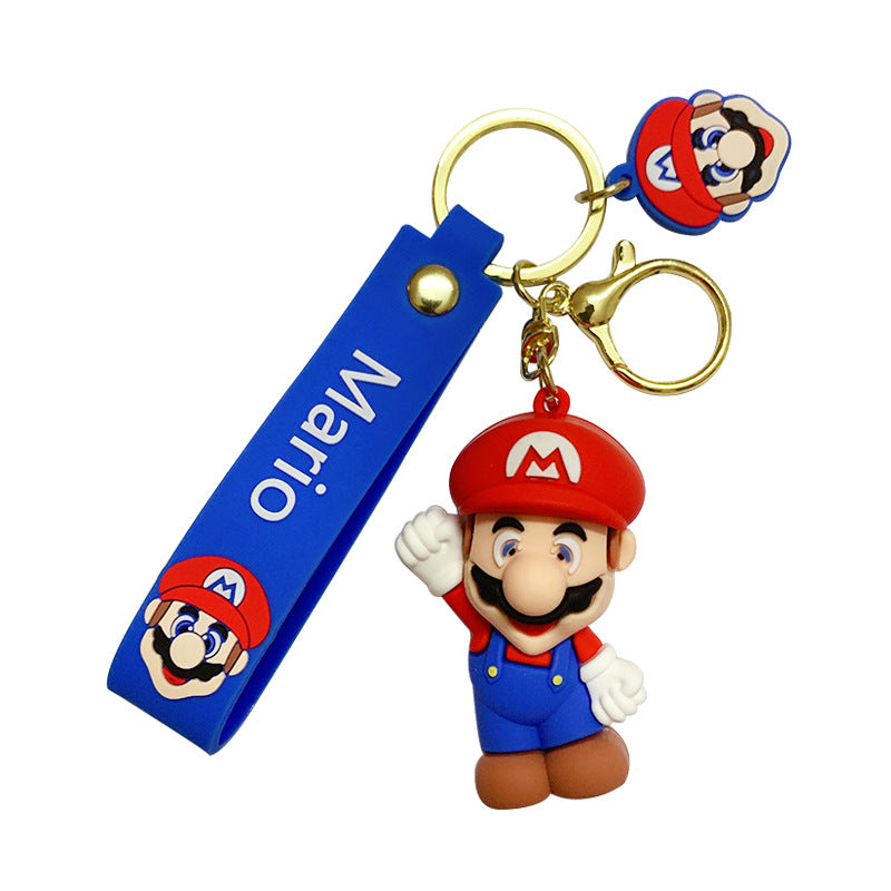 Wholesale Keychains Hardware PVC Cartoon Figure Mario(M) OShi033