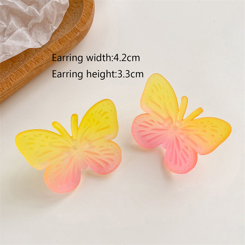 Alloy candy colored geometric earrings (Minimo de compra 2) MIC-LuoN022