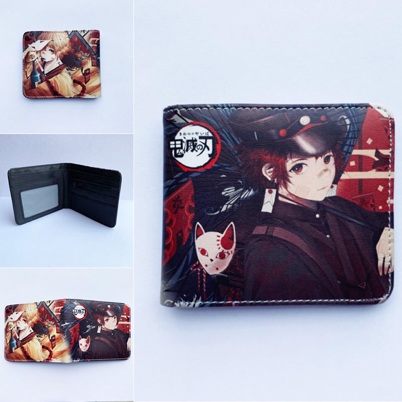 cartoon printed short PU zipper wallet (M) ChangYuan014