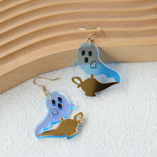 Acrylic Ghost Cute Funny Earrings (Minimo de Compra 3) MIC-OuG037