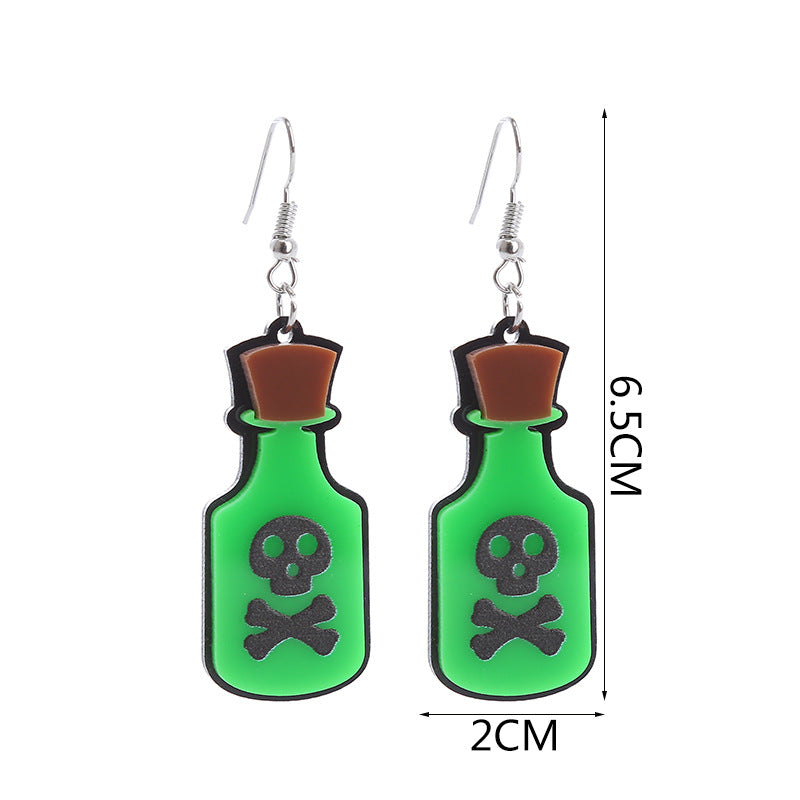 Acrylic New Skull Teeth Earrings (Minimo de Compra 2) MIC-ChouT036