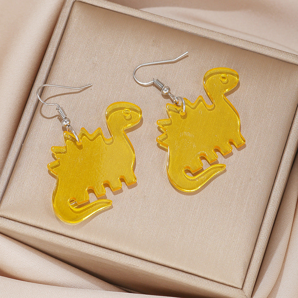 Acrylic Creative Dinosaur Earrings (Minimo de Compra 2) MIC-LiangR002