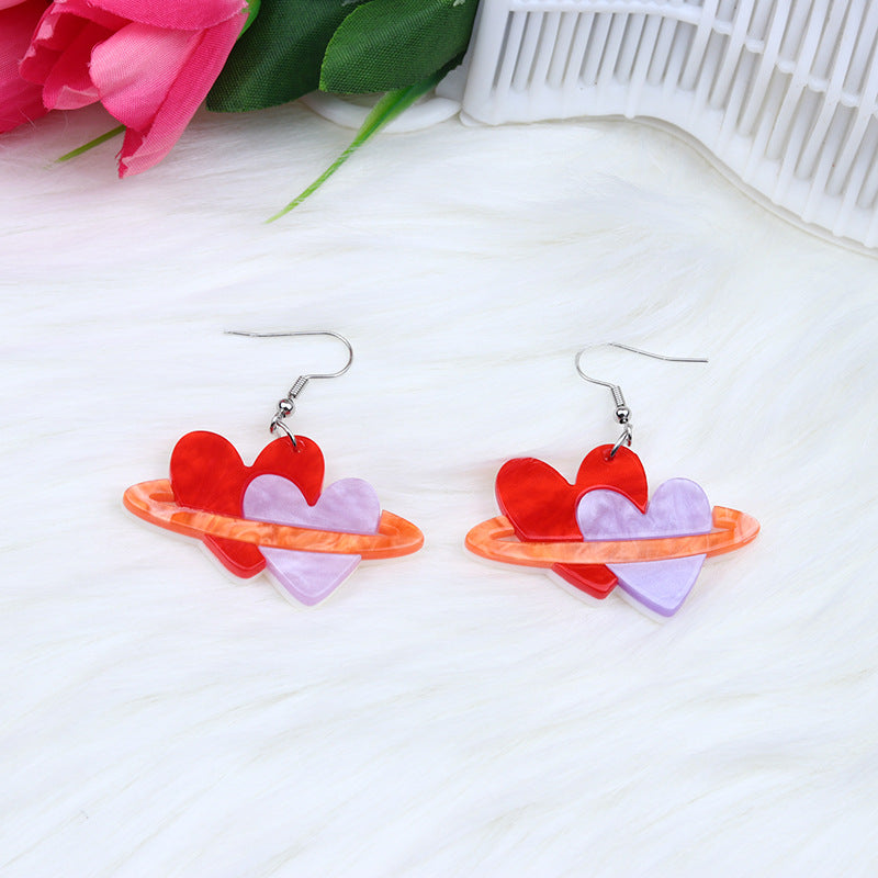 Acrylic Sweet Love Earrings MYA-DuA087