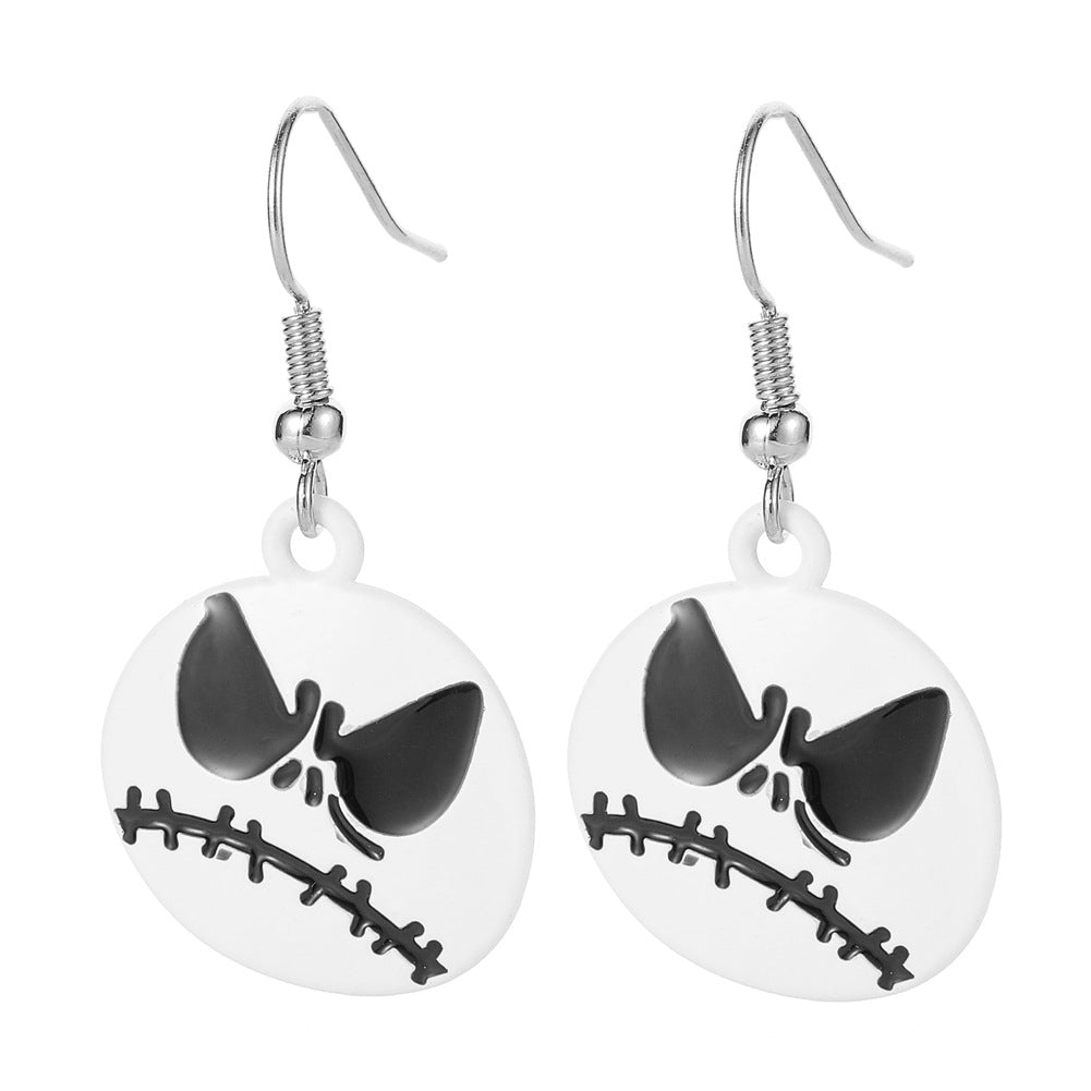 Alloy Funny Ghost Mask Earrings (Minimo de Compra 5) MIC-ZeX006